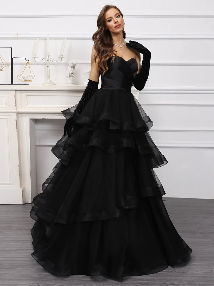 Formal Princess Sweetheart Long Tulle Full of charm Evening Dresses
